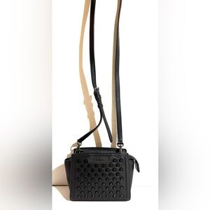 Michael Kors Studded Black Leather Crossbody Bag